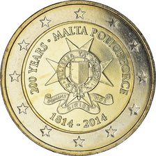 Malta, 2 Euro, Police force, 2014, MS(63), Bi-Metallic, KM:New