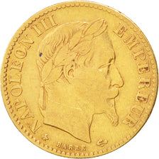 FRANCE, Napoléon III, 10 Francs, 1862, Paris, KM #800.1, VF(20-25), Gold, Gadour