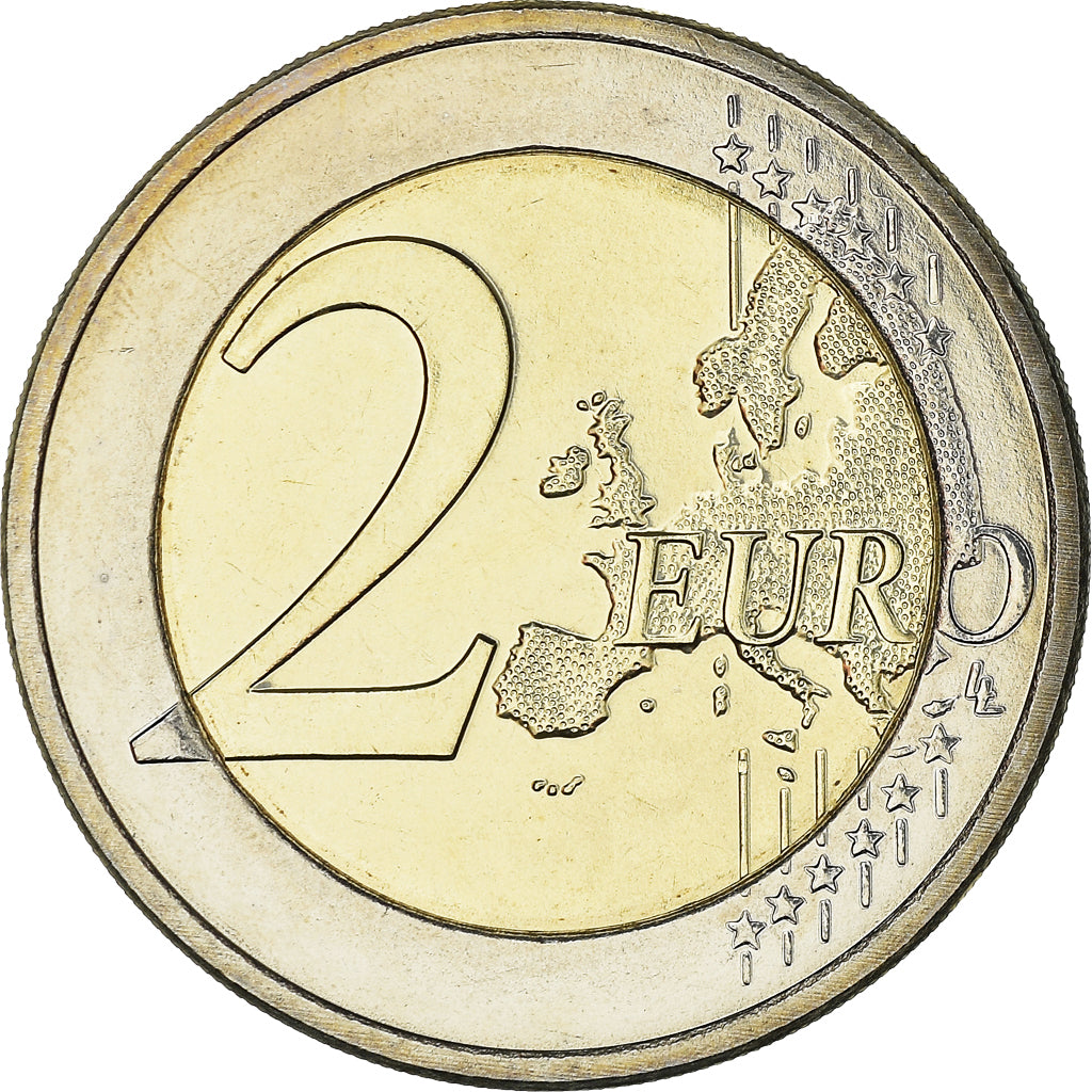 Luxemburgo, 2 Euro, Hymne National, 2013, Utrecht, MS(63), Bimetálico