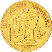 FRANCE, Génie, 20 Francs, 1849, Paris, KM #757, EF(40-45), Gold, Gadoury #1032, 