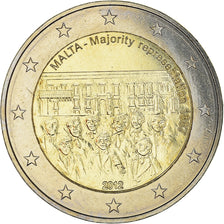 Malta, 2 Euro, Majority representation, 2012, MS(63), Bimetaliczny, KM:145