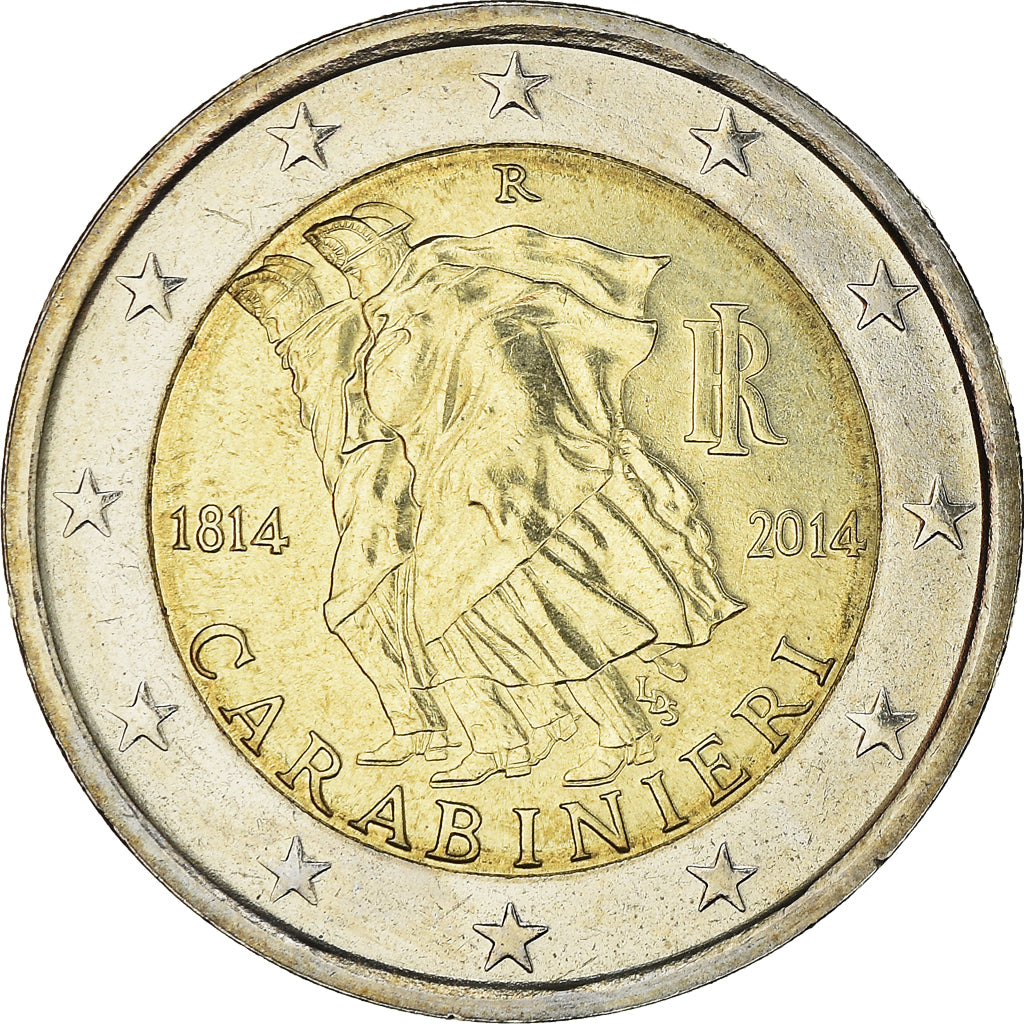 Italy, 2 Euro, Carabinieri, 2014, Rome, MS(63), Bi-Metallic, KM:New