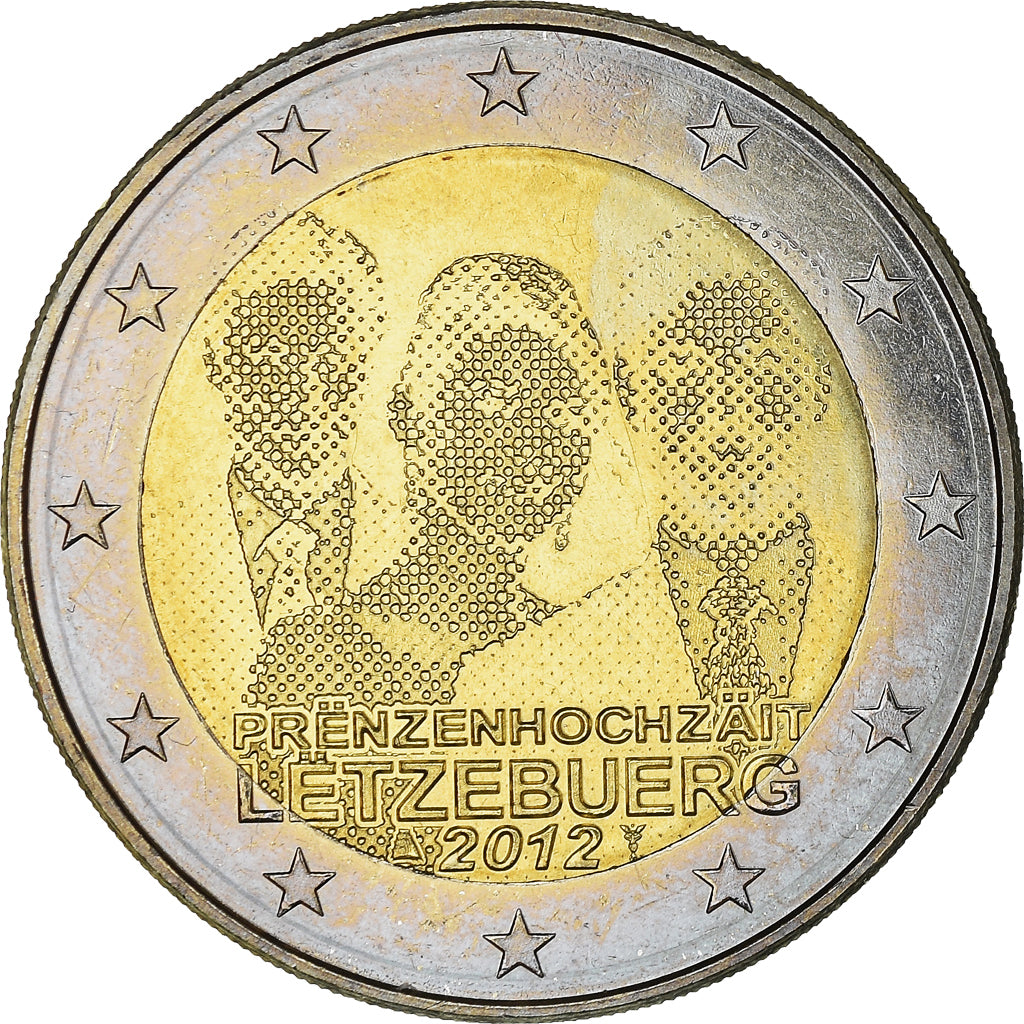 Luxembourg, 2 Euro, Prince wedding, 2012, Utrecht, MS(63), Bi-Metallic, KM:120