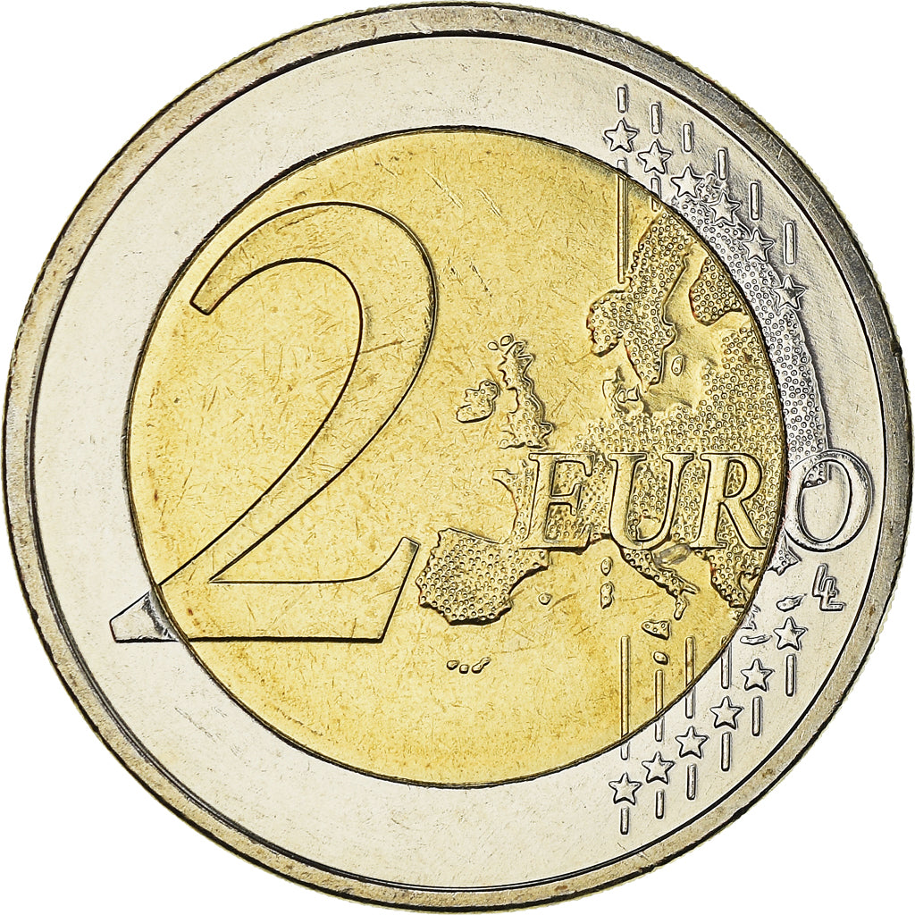 Grecia, 2 Euro, Star, 2014, Athens, SC, Bimetálico