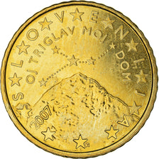Slowenien, 50 Euro Cent, 2007, Vantaa, UNZ, Messing, KM:73
