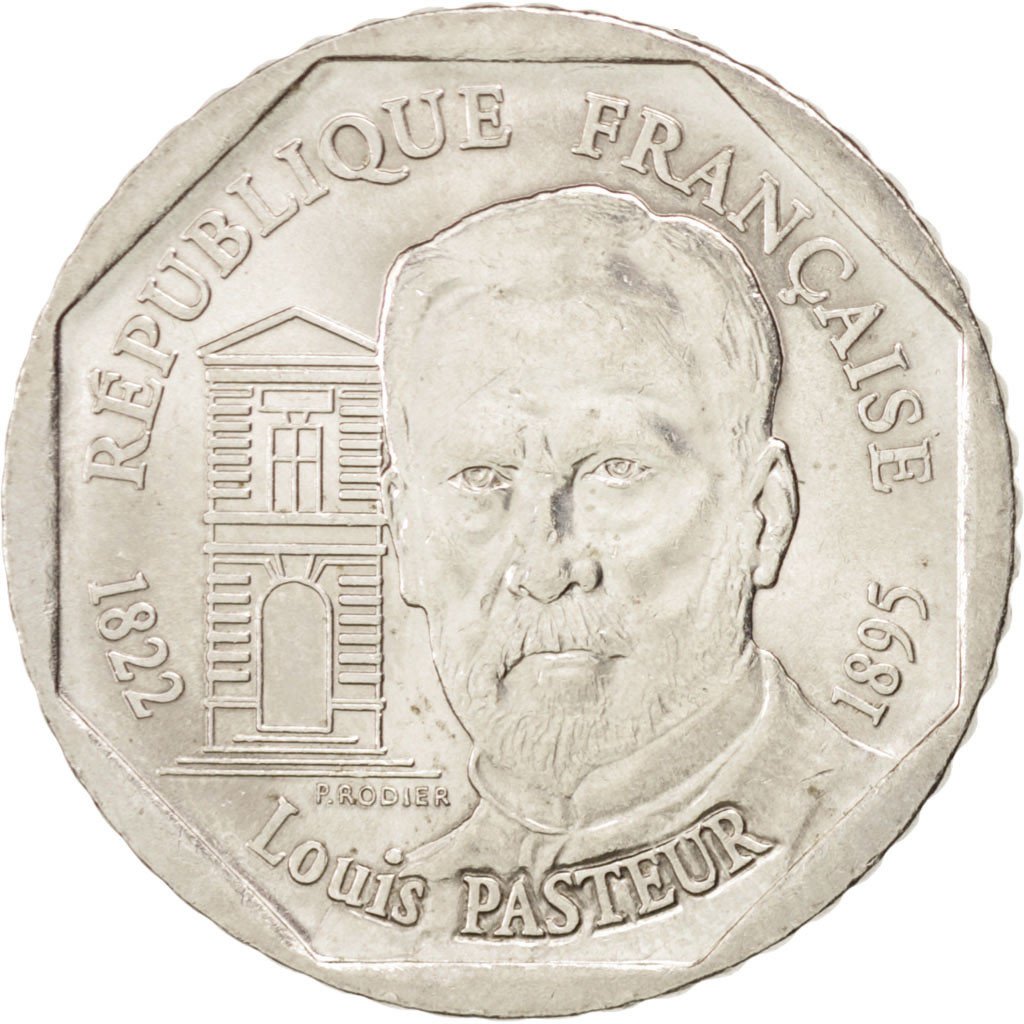 Vème République, 2 Francs Louis Pasteur, 1995, Gadoury 549