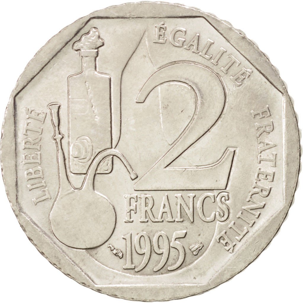 Vème République, 2 Francs Louis Pasteur, 1995, Gadoury 549