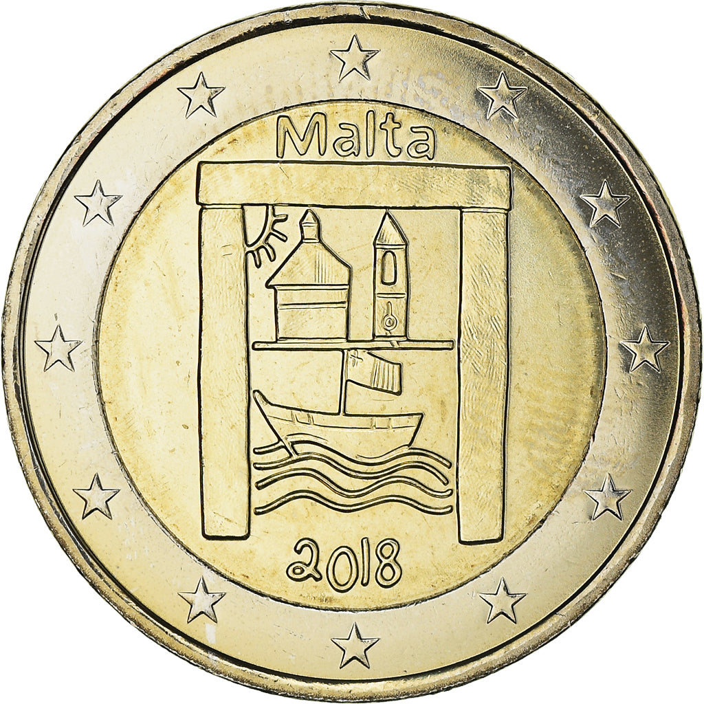Malta, 2 Euro, Children and solidarity, 2018, Paris, MS(63), Bi-Metallic