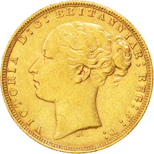 AUSTRALIA, Sovereign, 1873, Melbourne, KM #7, AU(50-53), Gold, 7.97