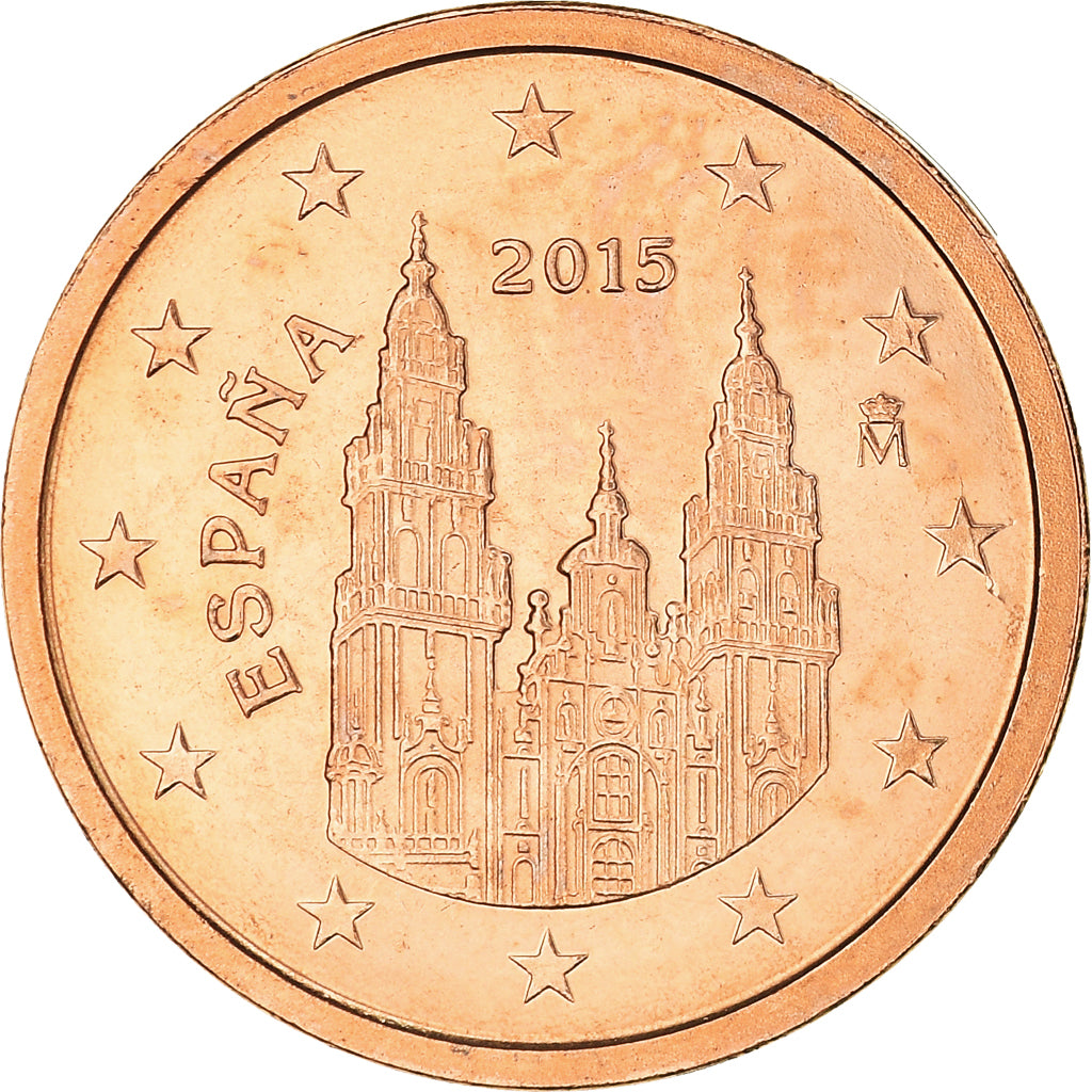 Spain, 2 Euro Cent, 2015, MS(64), Copper Plated Steel
