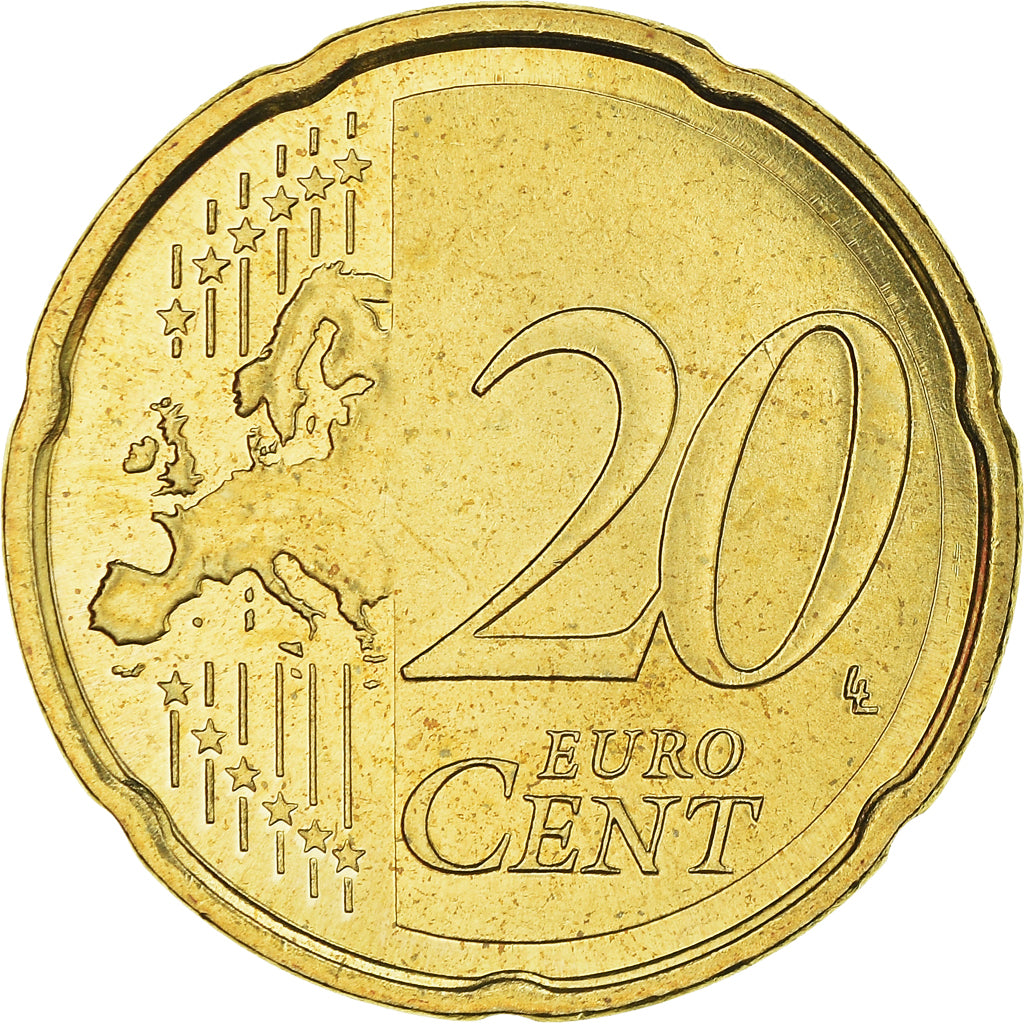 Espanha, 20 Euro Cent, 2015, MS(64), Latão