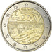 France, 2 Euro, D-Day, 2014, MS(63), Bi-Metallic