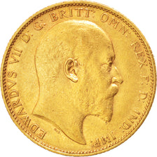 Australia, Edward VII, Sovereign, 1905, Melbourne, BB, Oro, KM:15