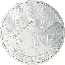 France, 10 Euro, Poitou-Charentes, 2010, Paris, MS(63), Silver, KM:1667