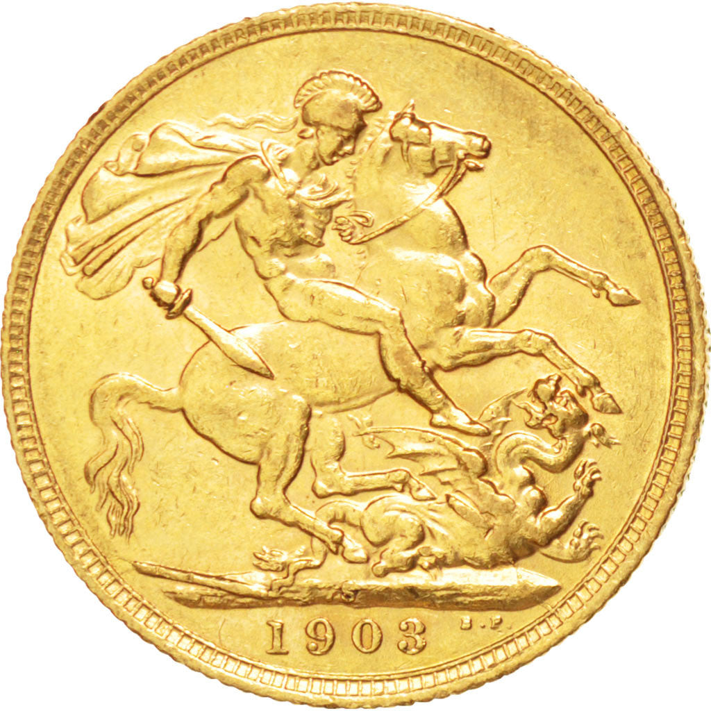 Australia, Edward VII, Sovereign, 1903, Sydney, BB+, Oro, KM:15