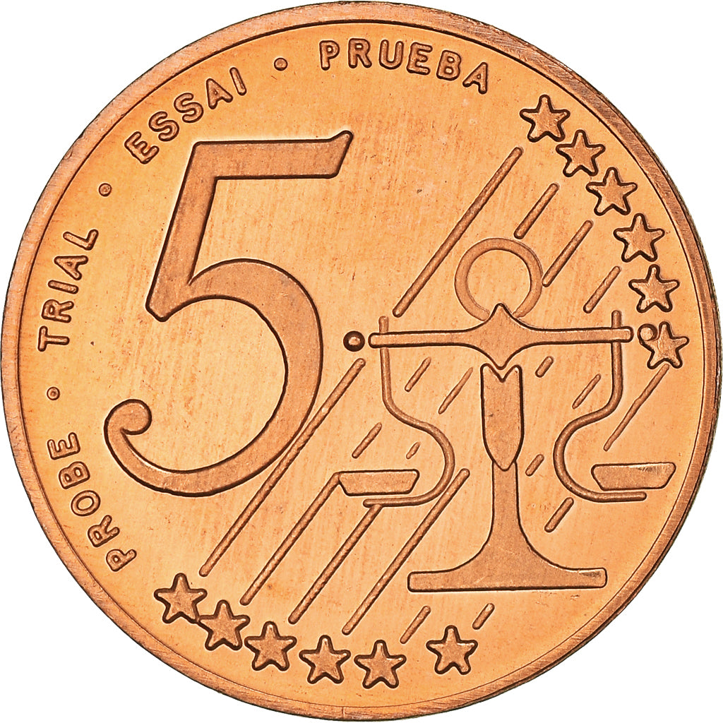 Poland, Fantasy euro patterns, 5 Euro Cent, Frédéric Chopin, 2004, Proof