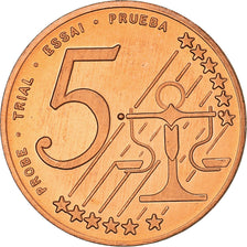 Poland, Fantasy euro patterns, 5 Euro Cent, Frédéric Chopin, 2004, Proof