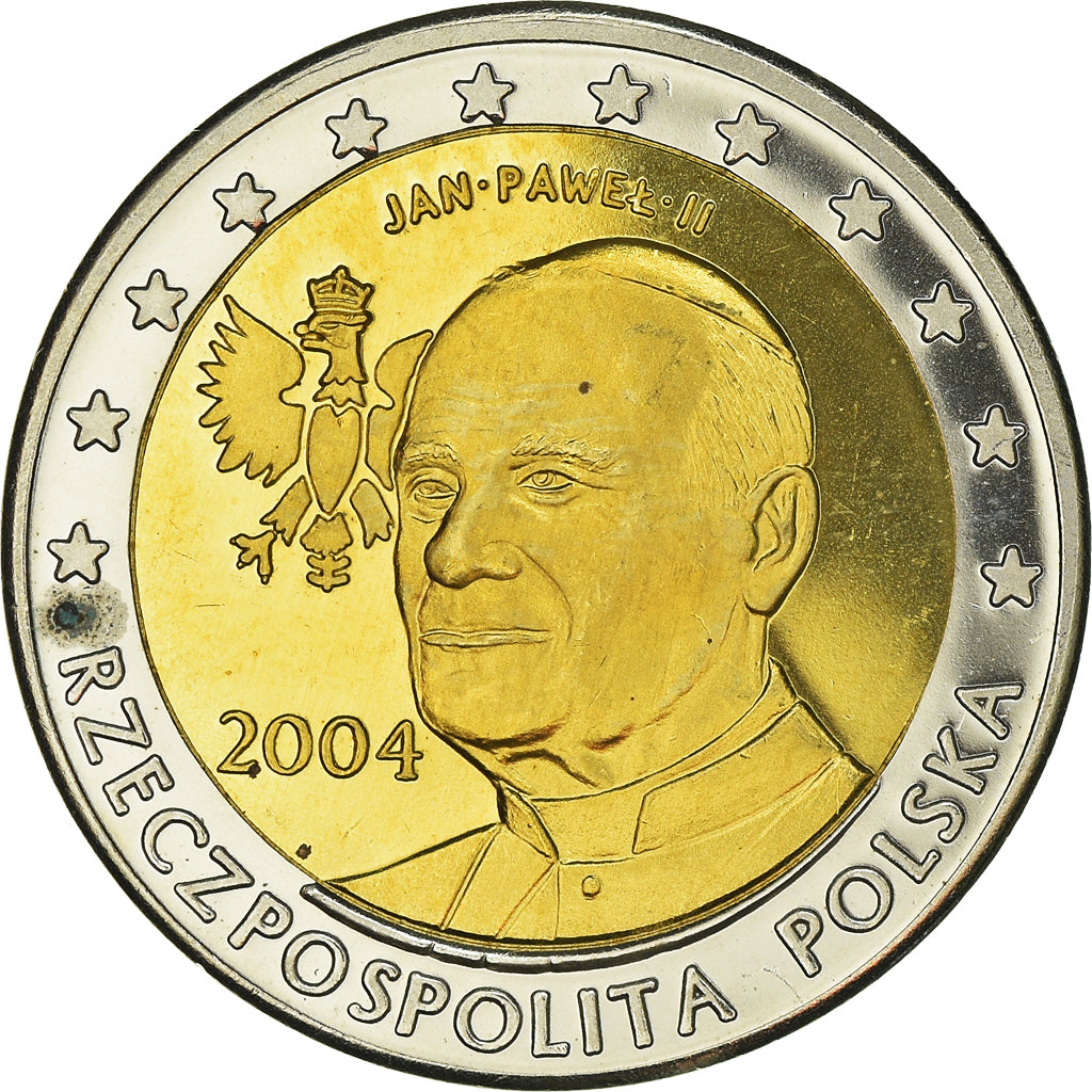 Poland, Fantasy euro patterns, 2 Euro, Jean-Paul II, 2004, Proof, MS(65-70)