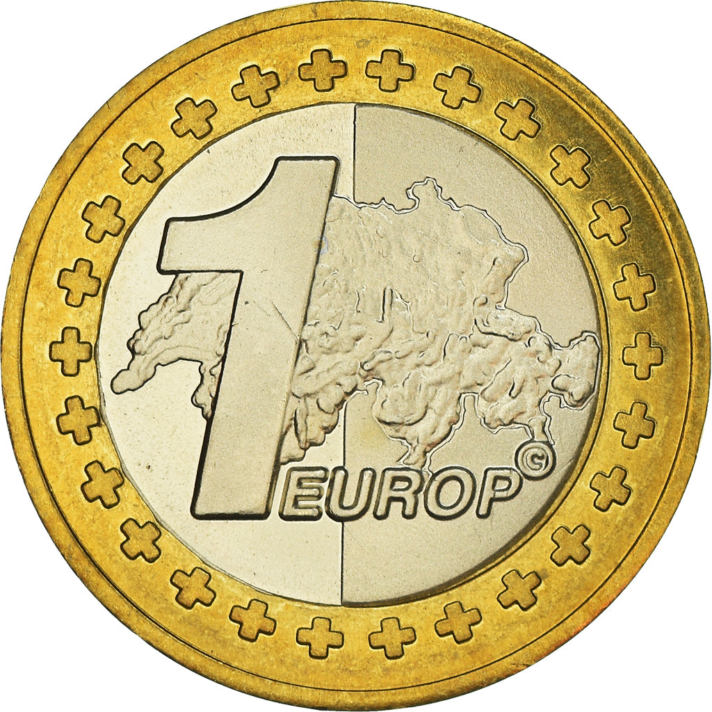 Switzerland, Fantasy euro patterns, Europ, 2003, Proof, MS(65-70), Bi-Metallic