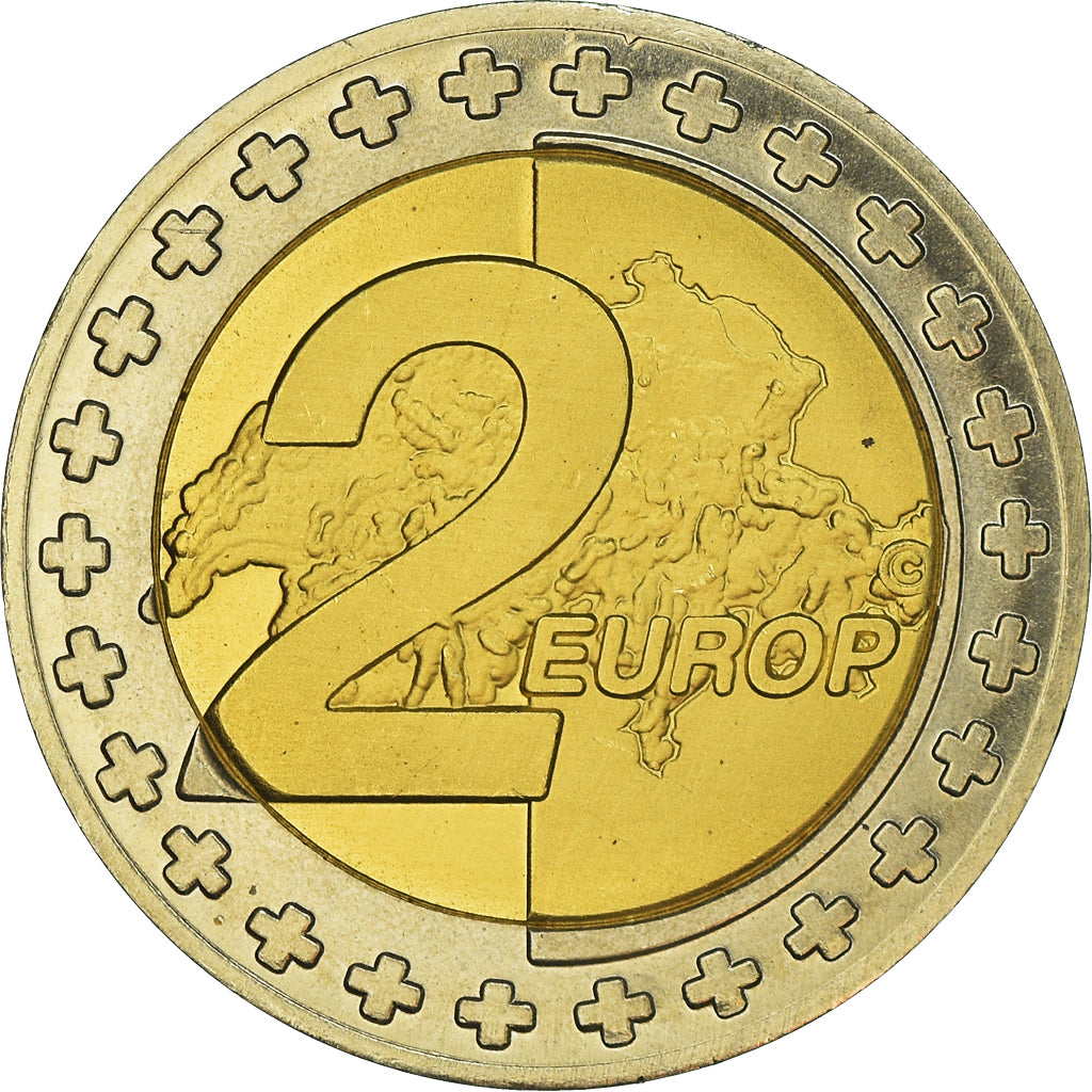 Switzerland, Fantasy euro patterns, 2 Euro, 2003, Proof, MS(65-70), Bi-Metallic