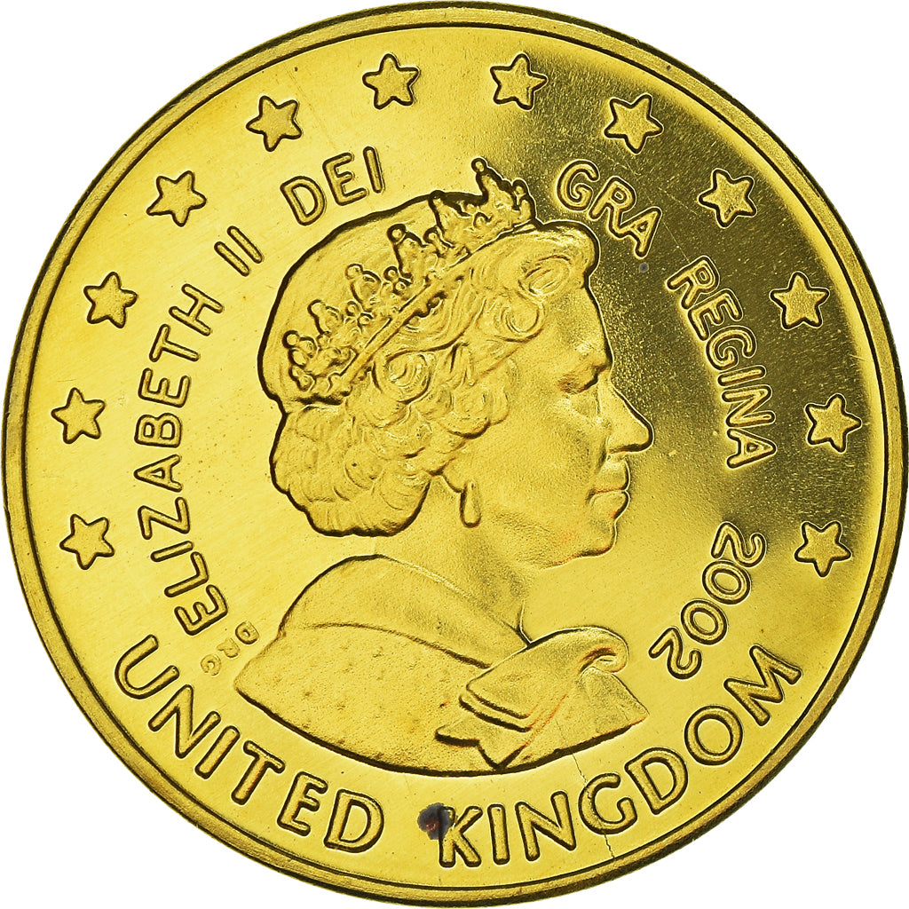 United Kingdom, Fantasy euro patterns, 50 Euro Cent, 2002, Proof, MS(65-70)