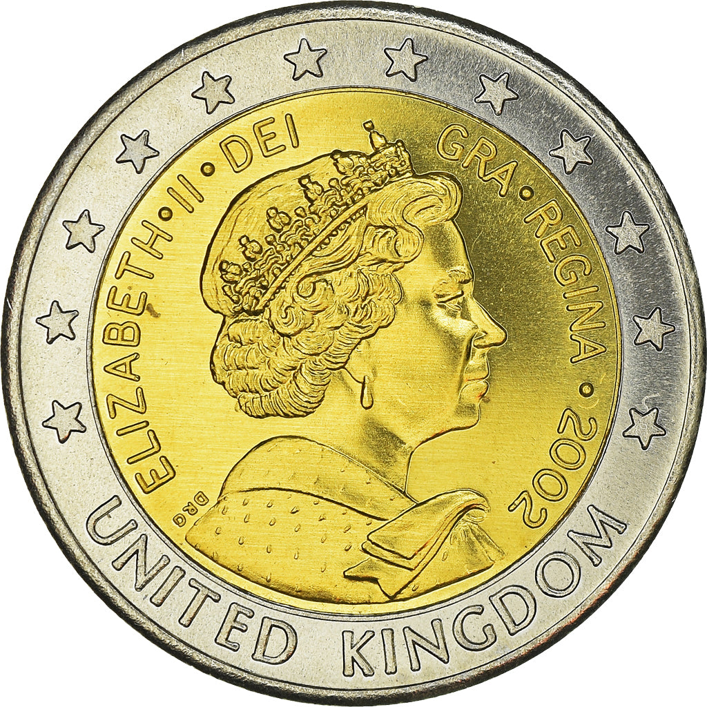 United Kingdom, Fantasy euro patterns, 2 Euro, 2002, Proof, MS(65-70)