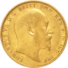 AUSTRALIA, Sovereign, 1902, Perth, KM #15, EF(40-45), Gold, 21, 7.97