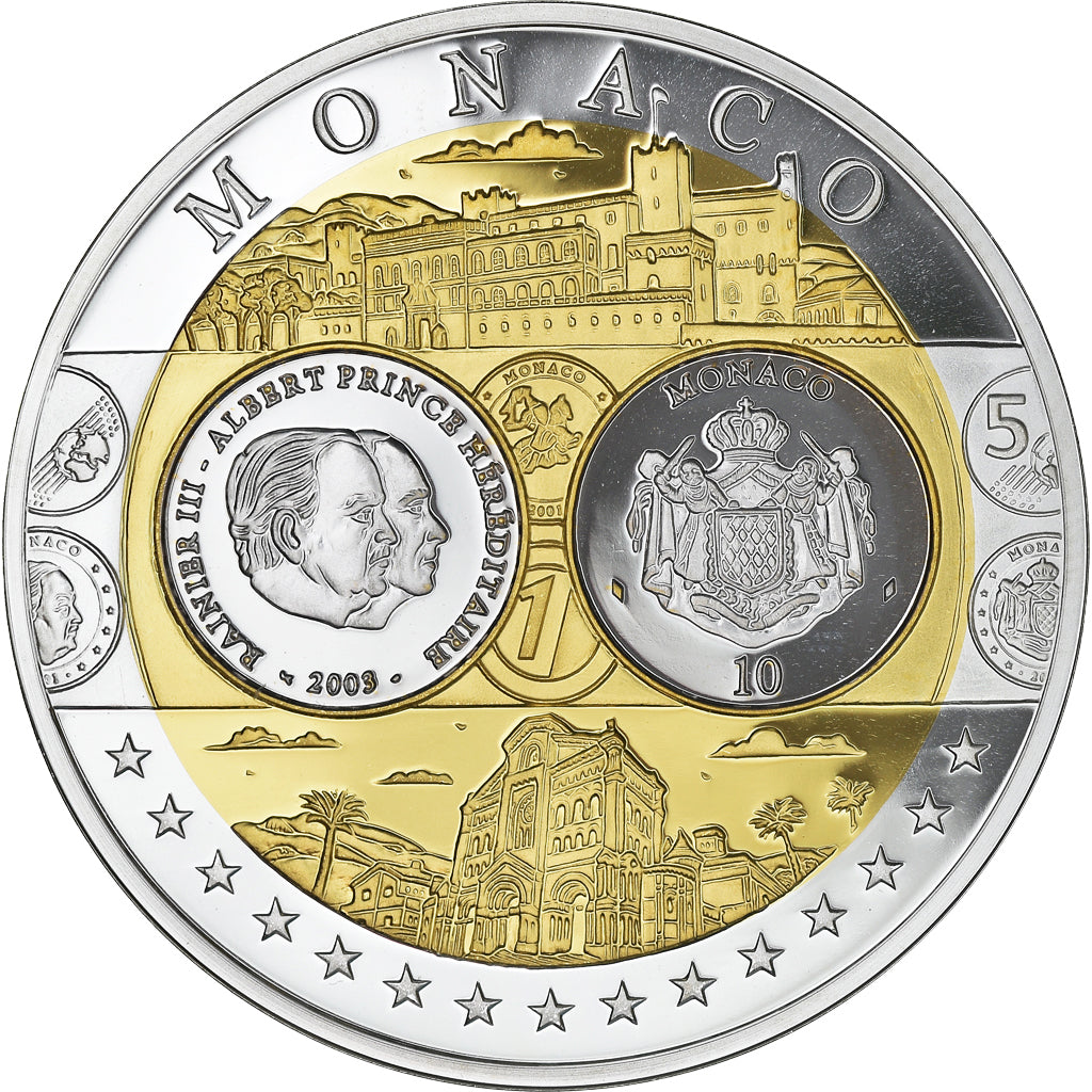 Monaco, Medal, Europe, Rainier III, 2003, MS(64), Silver