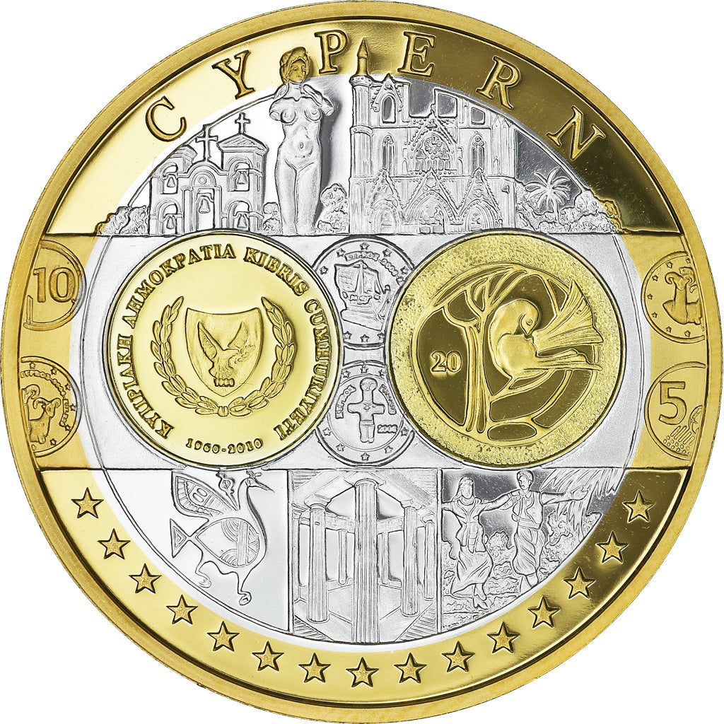 Zypern, Medaille, L'Europe, 2010, UNZ+, Silber