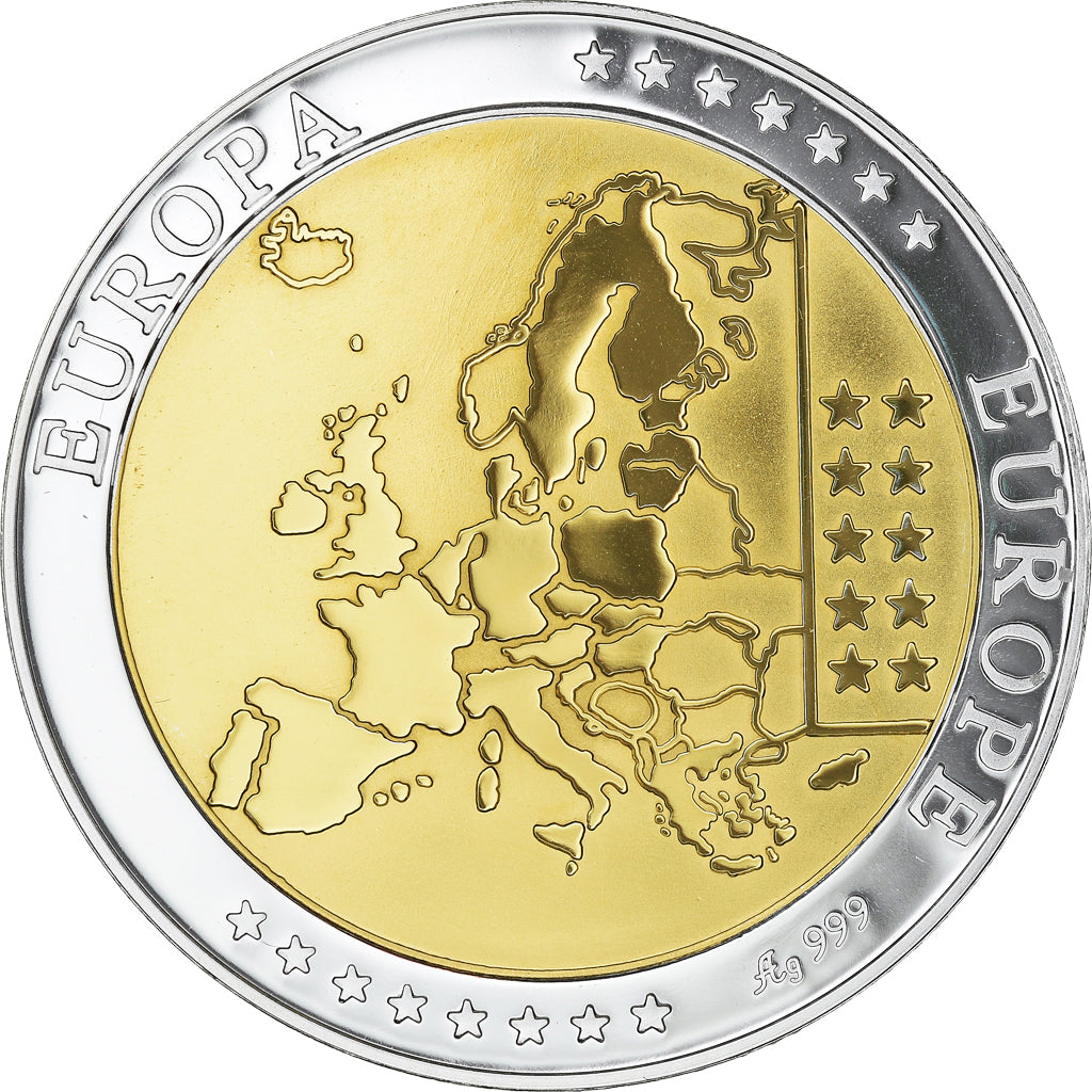 Belgium, Medal, L'Europe, Politics, Society, War, MS(65-70), Silver