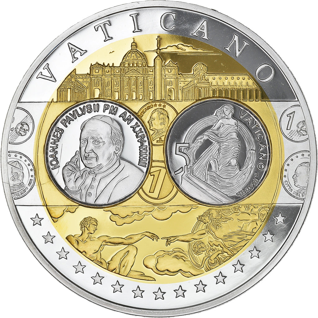 Vatican, Medal, L'Europe, Jean-Paul II, 2004, MS(64), Silver