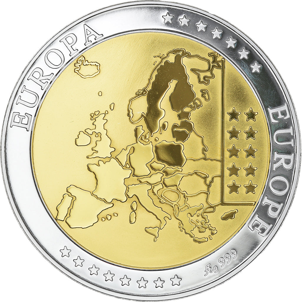 Vatican, Medal, L'Europe, Jean-Paul II, 2004, MS(64), Silver