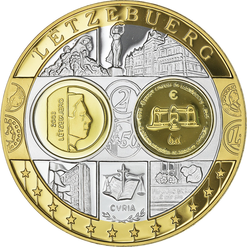 Luxembourg, Médaille, L'Europe, 2002, SPL+, Argent