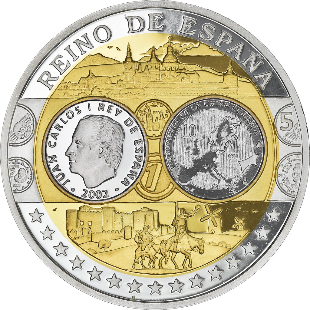 Spain, Medal, Juan Carlos I, Présidence de l'Union Européenne, 2002, MS(64)