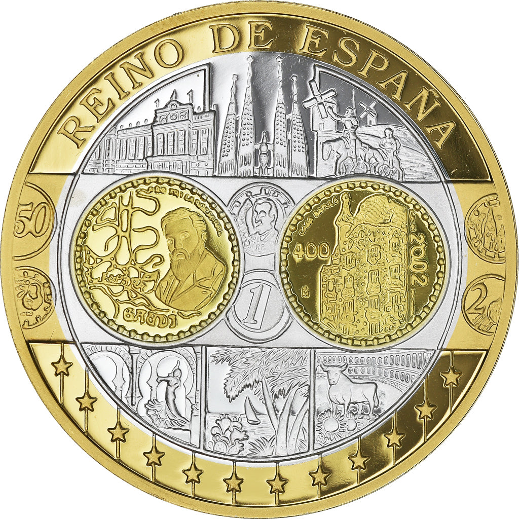 Spain, Medal, Euro, Europa, Politics, Society, War, MS(64), Silver