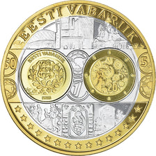 Estonia, medaglia, Euro, Europa, SPL+, Argento