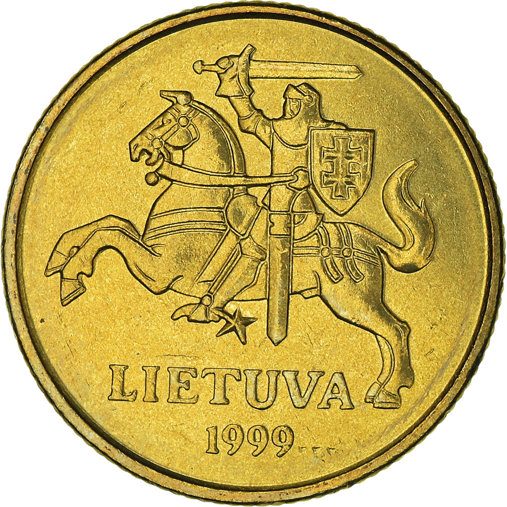 Coin, Lithuania, 20 Centu, 1999, MS(60-62), Nickel-brass, KM:107