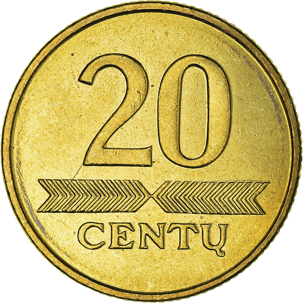 Coin, Lithuania, 20 Centu, 1999, MS(60-62), Nickel-brass, KM:107