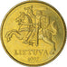 Coin, Lithuania, 50 Centu, 1997, MS(60-62), Nickel-brass, KM:108