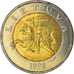 Coin, Lithuania, 5 Litai, 1998, MS(60-62), Bi-Metallic, KM:113