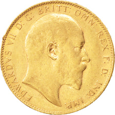 Australia, Edward VII, Sovereign, 1909, Perth, BB+, Oro, KM:15