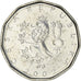 Coin, Czech Republic, 2 Koruny, 2002, MS(60-62), Nickel plated steel, KM:9