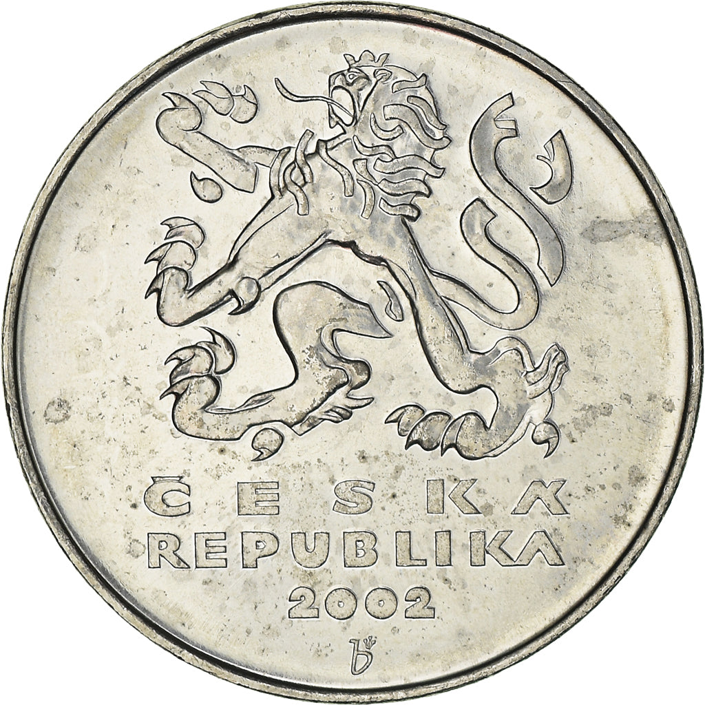 Coin, Czech Republic, 5 Korun, 2002, MS(60-62), Nickel plated steel, KM:8