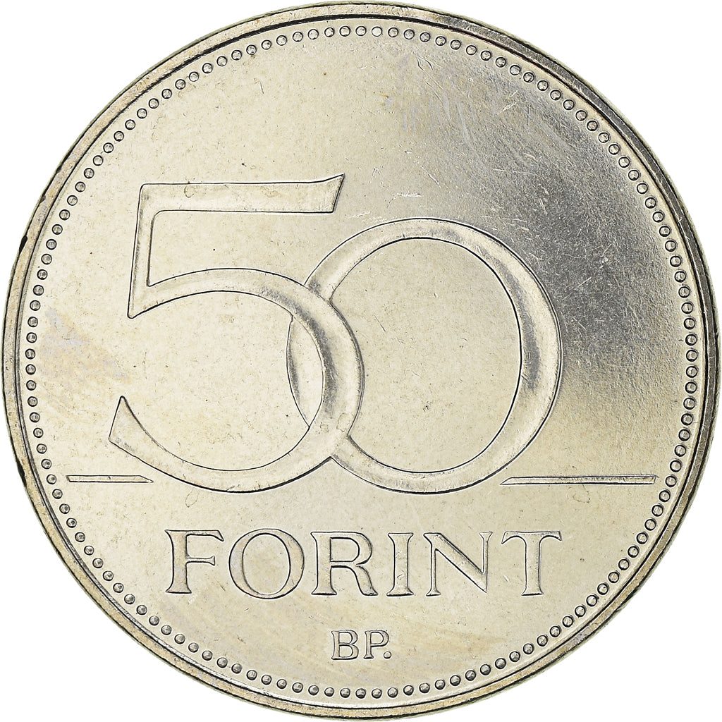 Coin, Hungary, 50 Forint, 2003, Budapest, MS(60-62), Copper-nickel, KM:697