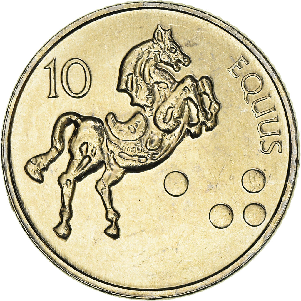 Coin, Slovenia, 10 Tolarjev, 2002, MS(64), Copper-nickel, KM:41