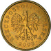 Coin, Poland, 5 Groszy, 2003, Warsaw, MS(63), Brass, KM:278