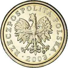 Coin, Poland, 10 Groszy, 2003, Warsaw, MS(63), Copper-nickel, KM:279