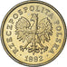 Coin, Poland, 50 Groszy, 1992, Warsaw, MS(63), Copper-nickel, KM:281