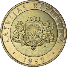 Coin, Latvia, 2 Lati, 1999, MS(63), Bi-Metallic, KM:38