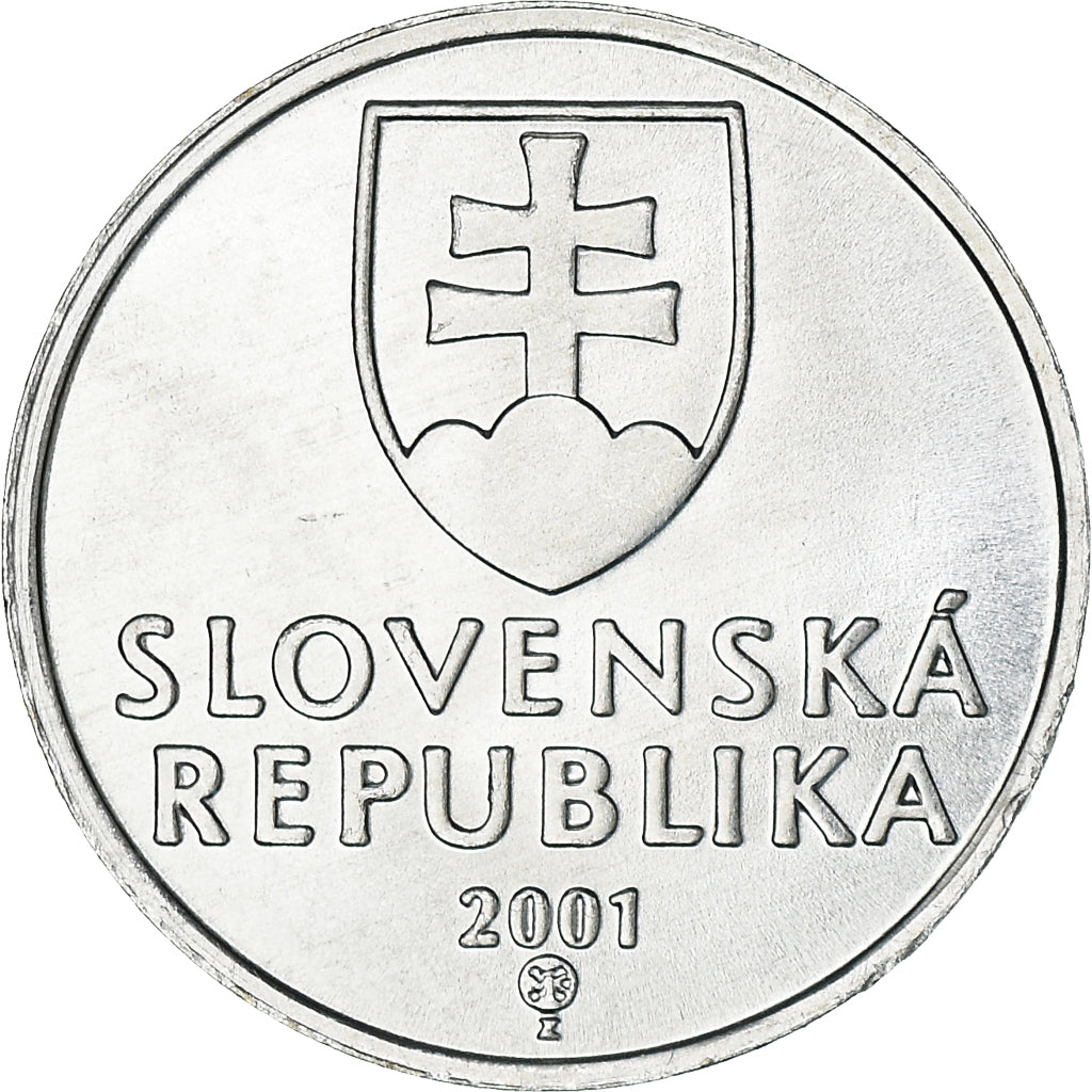 Coin, Slovakia, 10 Halierov, 2001, MS(63), Aluminum, KM:17